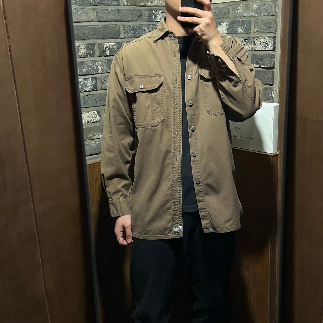 100) 리바이스 투포켓 워크 데님 셔츠 자켓 T버튼 타입 상품이미지8