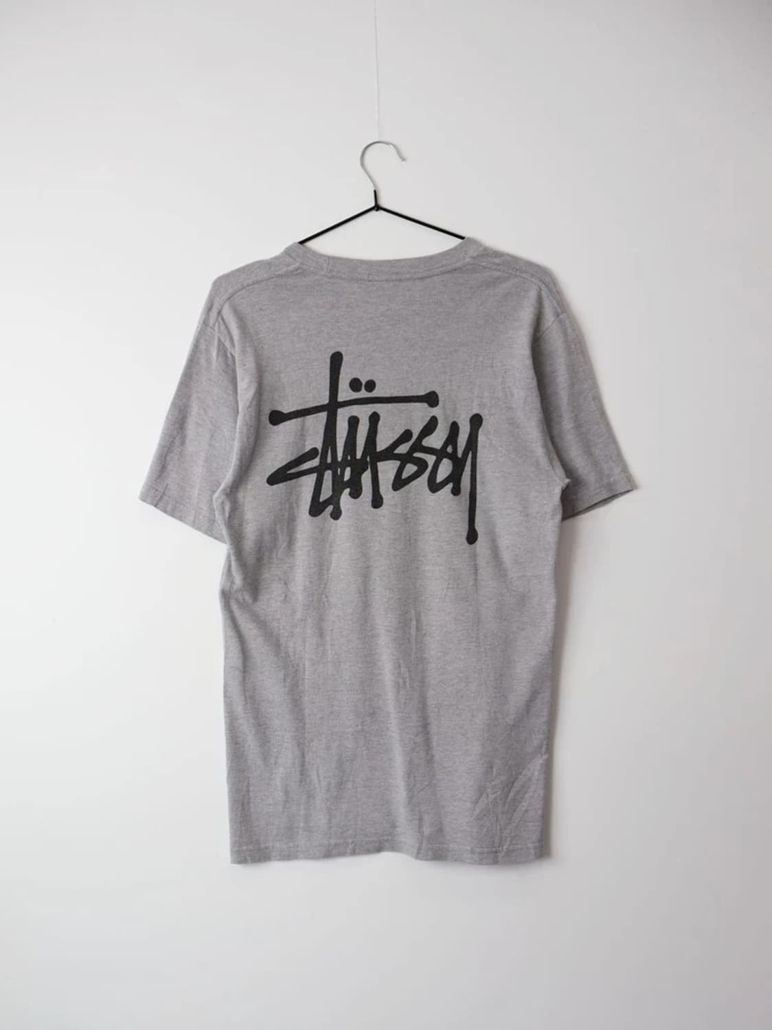 Stussy Grey Logo T Shirt 상품이미지5