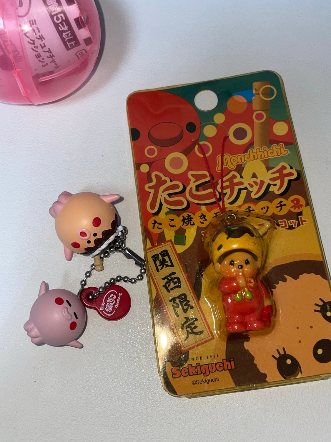 고전 몬치치 타코야키 스트랩 지역한정 몬치치스트랩 몬치치키링 몬치치인형 상품이미지1