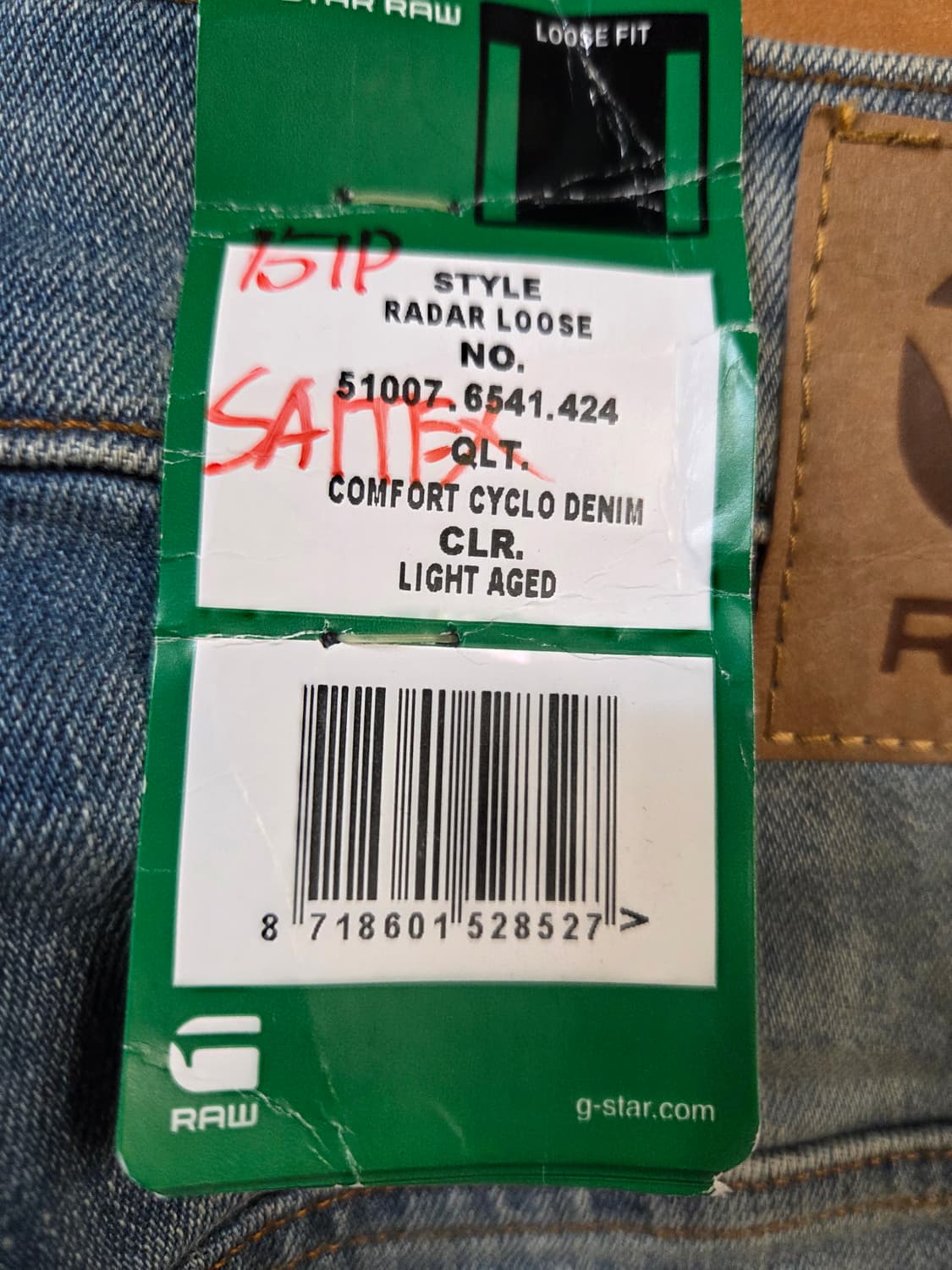 G-Star Raw 워싱 데님 청바지(W33/L32) 상품이미지8