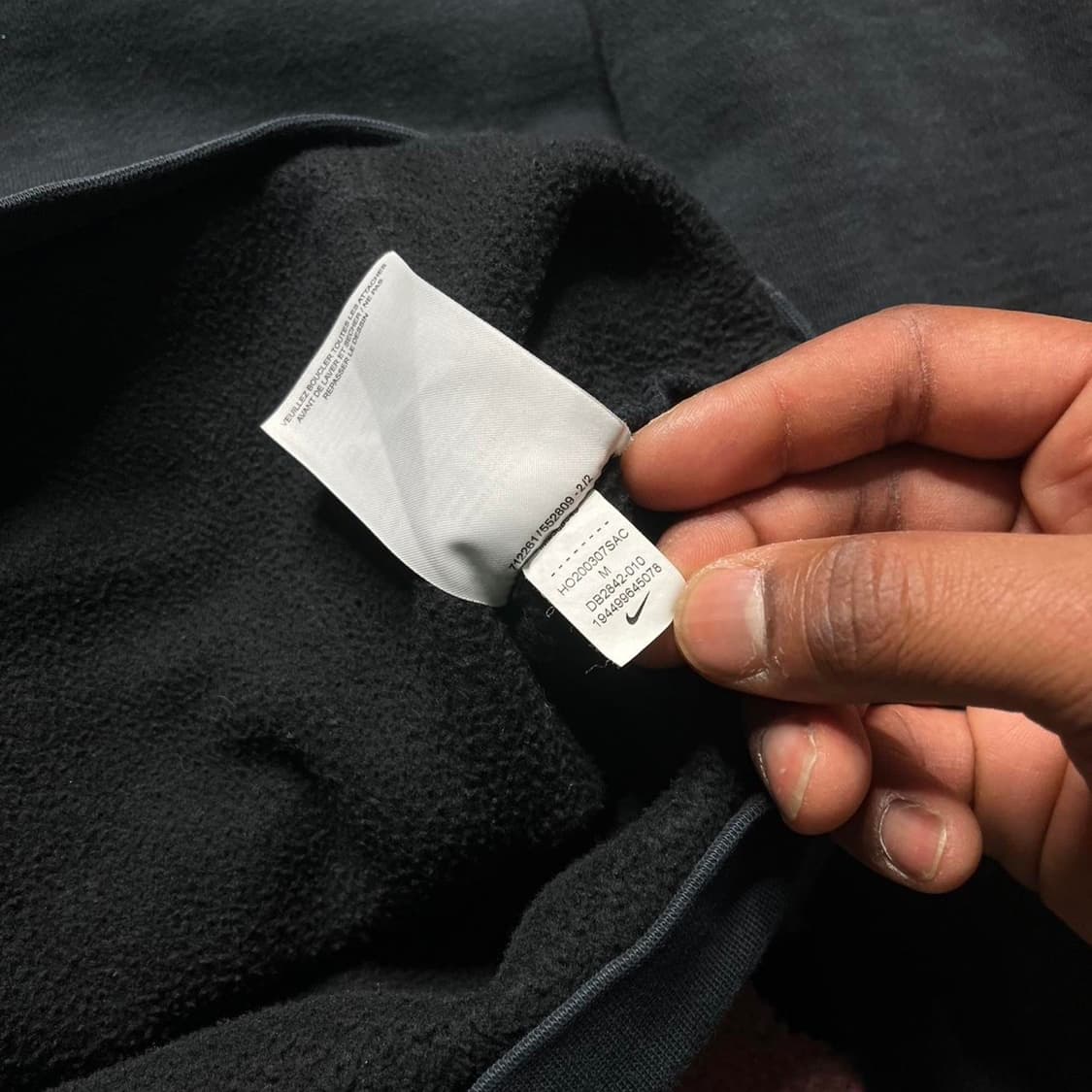 슈프림 x 나이키 하프집 후드티 블랙 상품이미지5