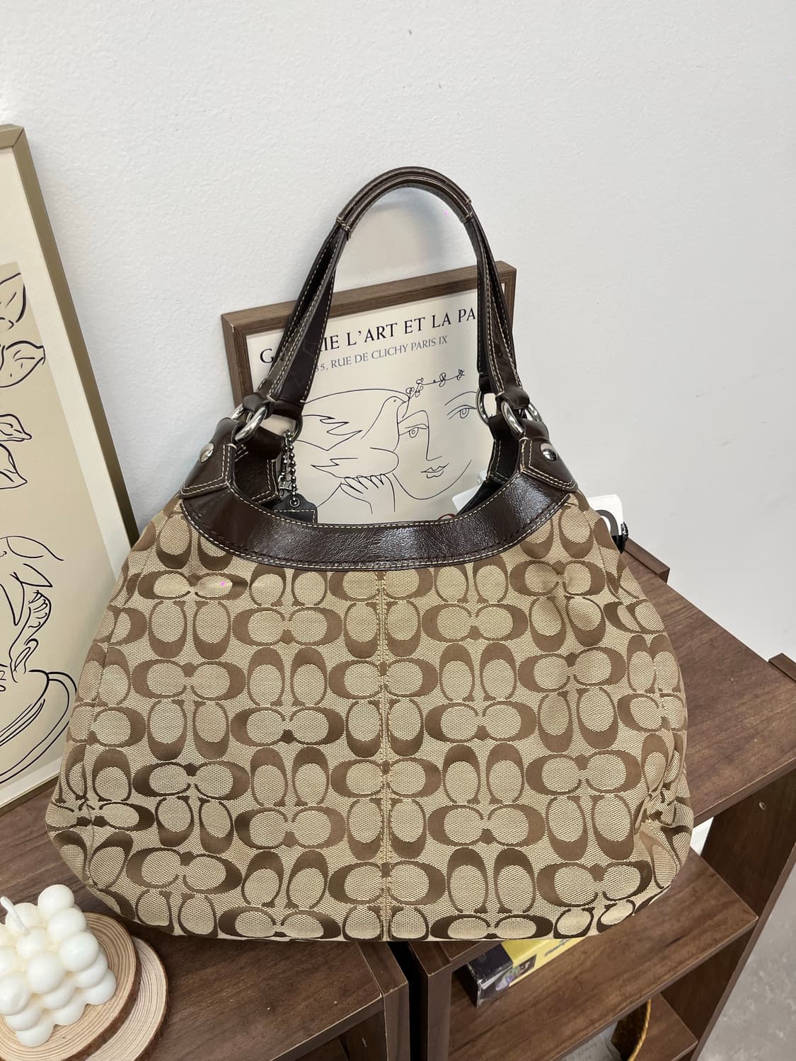 Coach Baege & Brown Shoulder Bag 상품이미지2