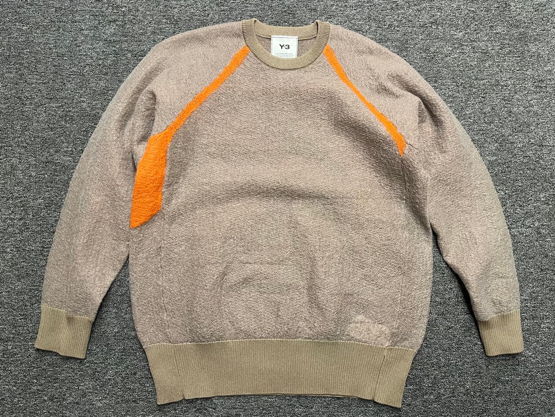 [90~95] Y-3 오렌지라인 포인트 니트 S  상품이미지1