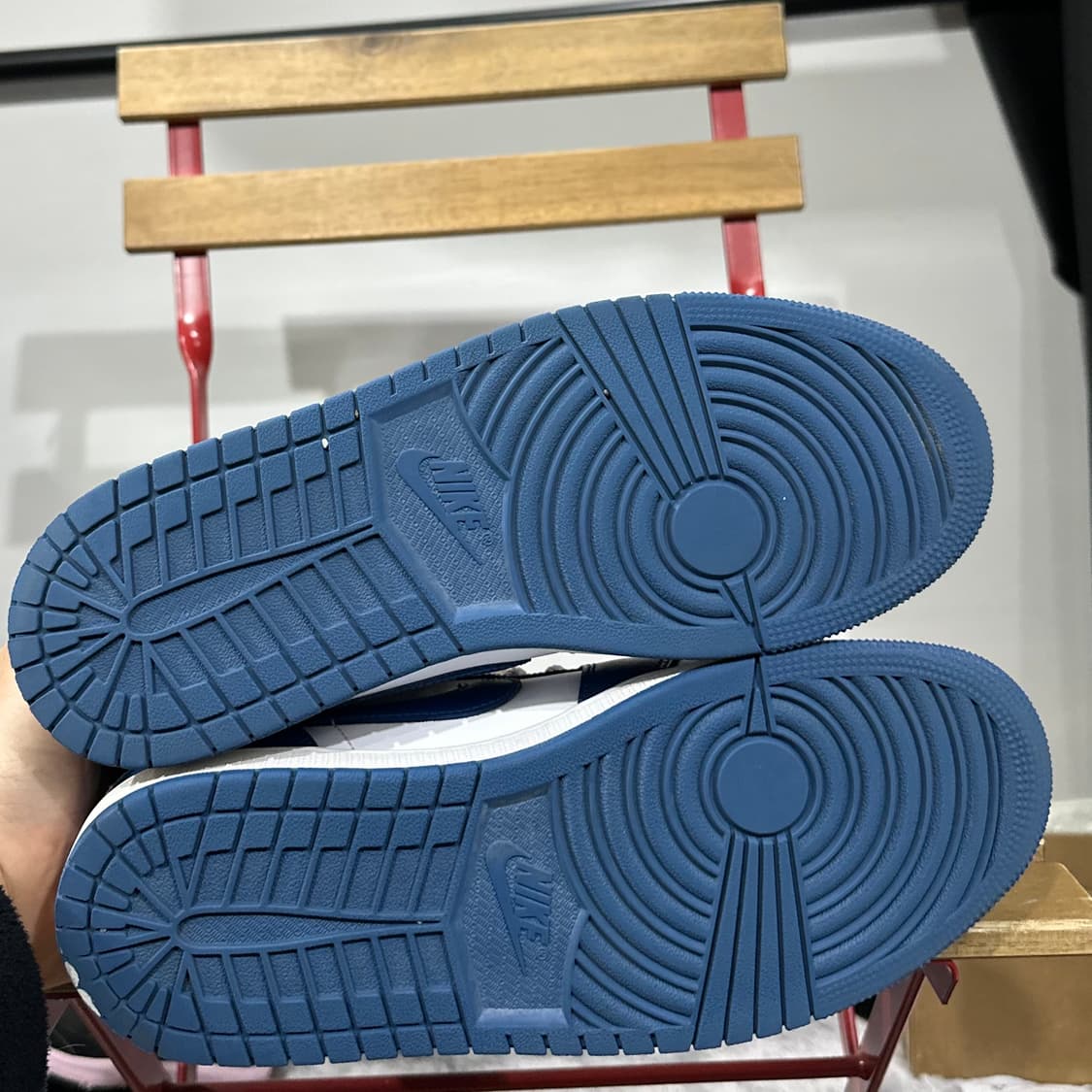 270) 나이키 운동화 남성 남자 신발 에어 조던1 로우 블루 화이트 상품이미지6