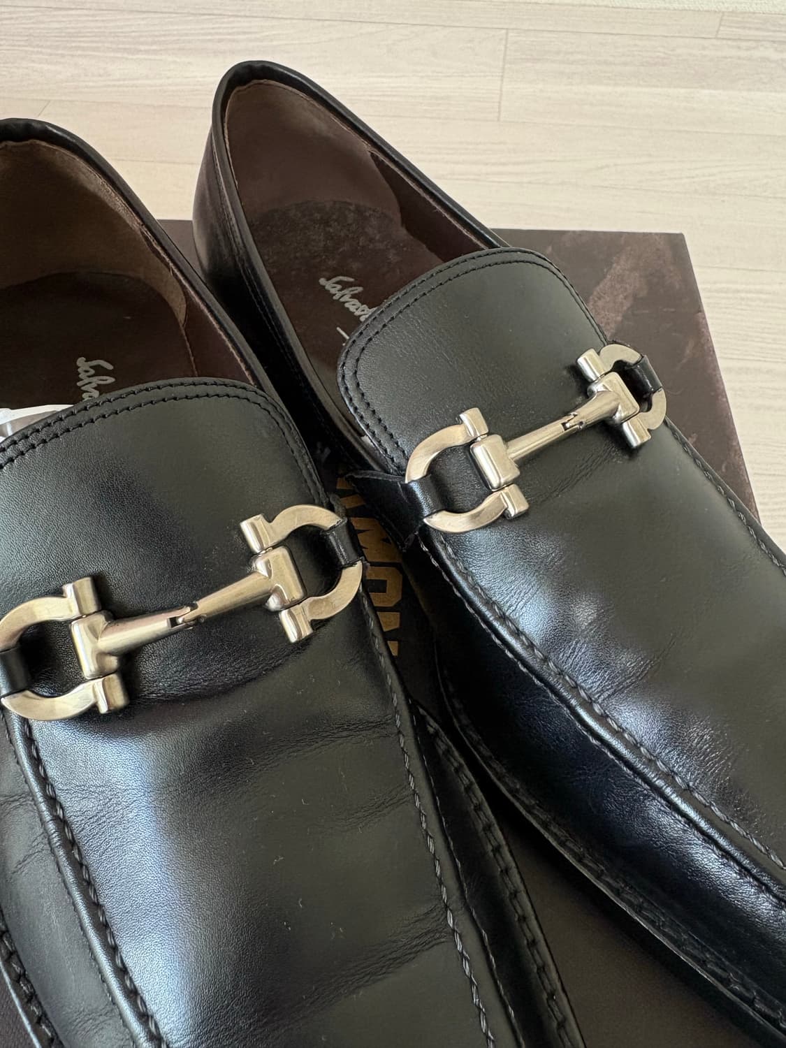 페레가모 블랙 가죽 로퍼 265 8D  상품이미지6