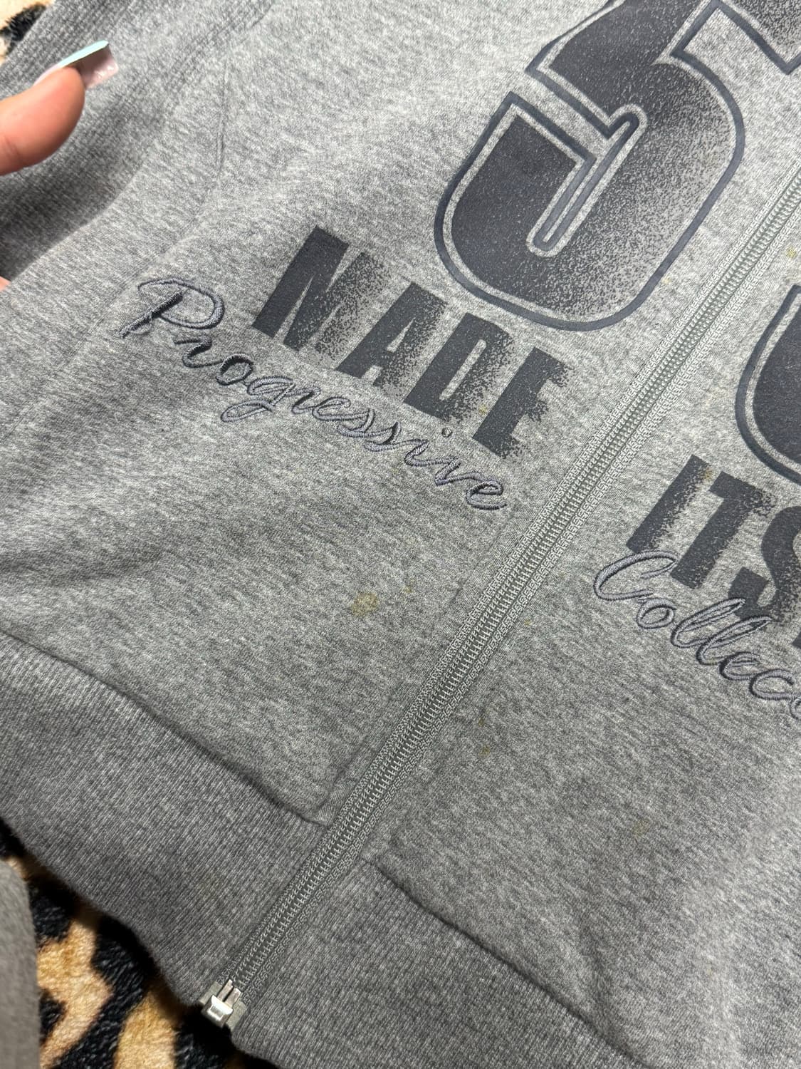 Y2K 스포티 넘버로고 반팔 후디집업  상품이미지4