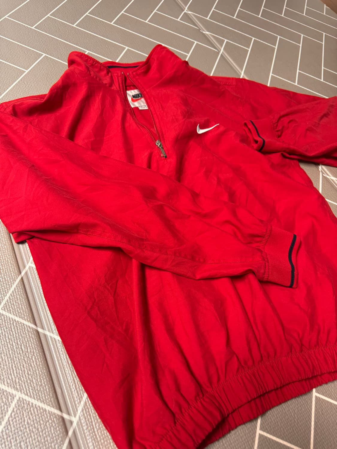 나이키 90s 빈티지 하프집업 바람막이 레드 L / 미국 직구 상품이미지1