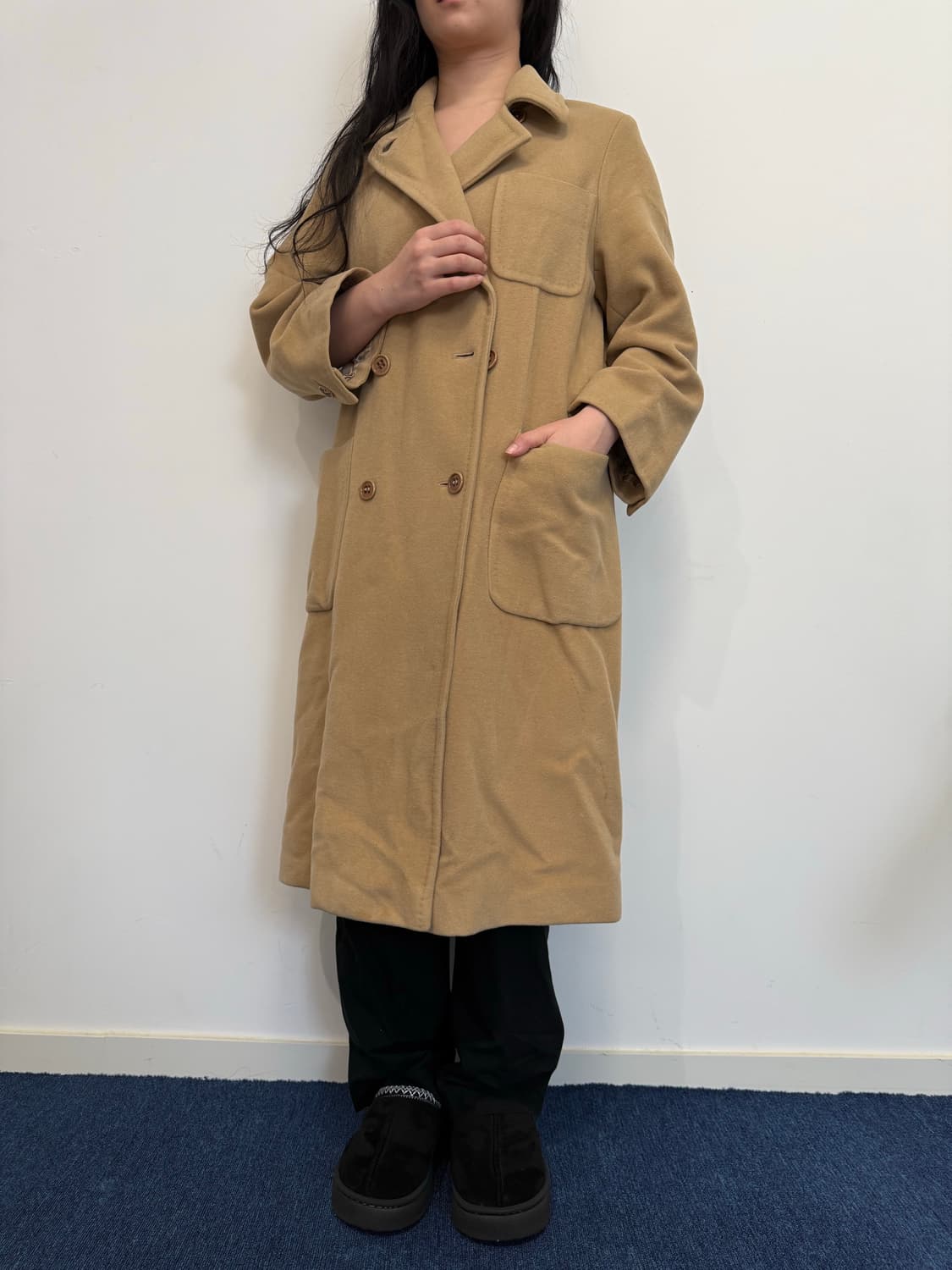 MaxMara 캐시미어 코트 베이지 상품이미지2