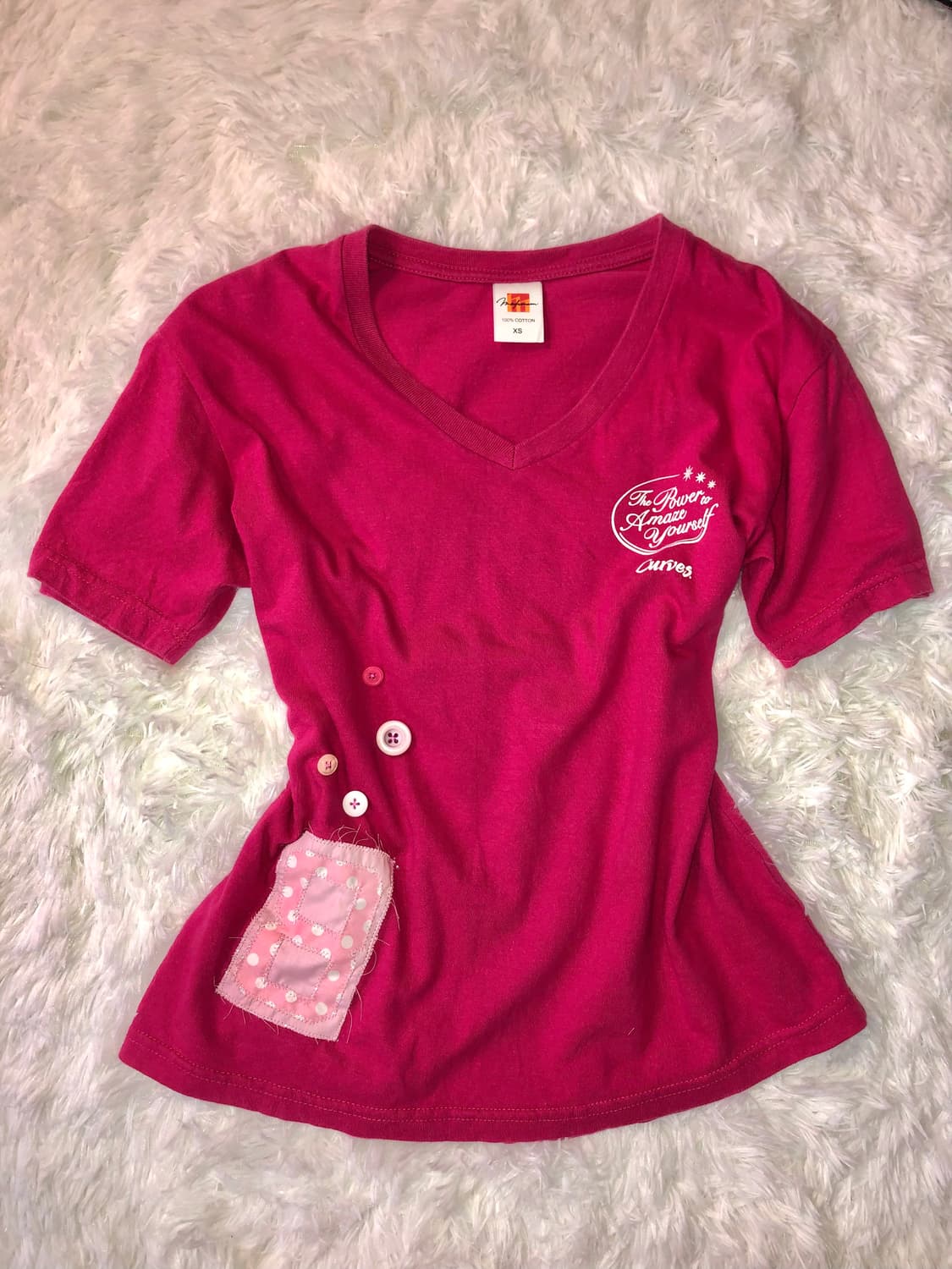 hot pink 8 buttons top 상품이미지1