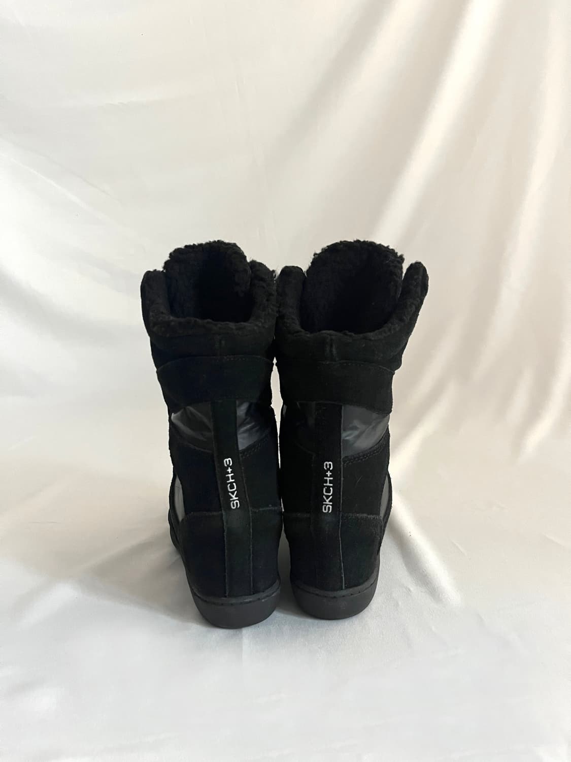 Skch 히든웨지힐 하이탑 미드 올블랙 상품이미지10