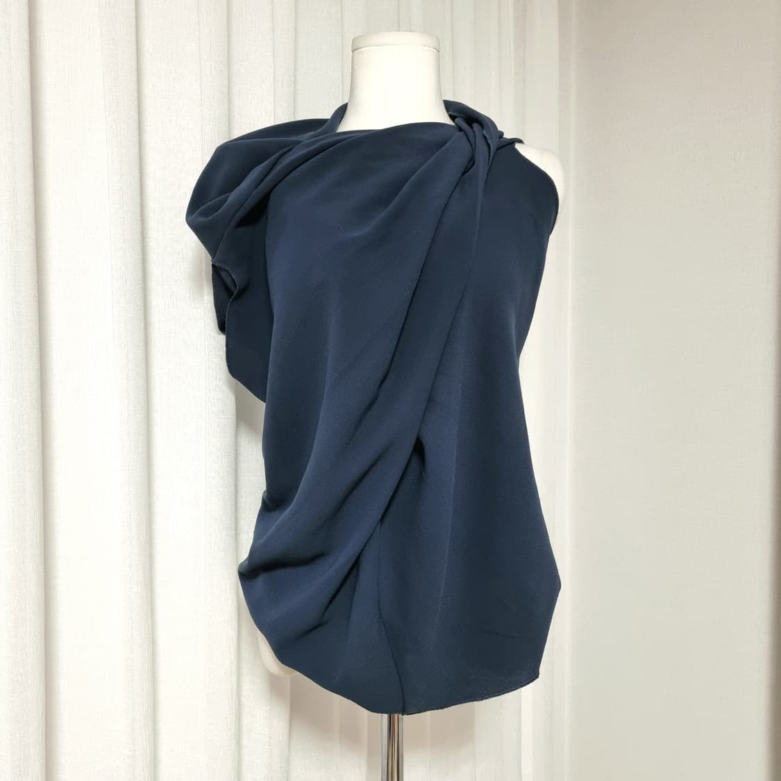 프랑스 랑방 파리 드레이프 셔링 블라우스 (55-날씬66/표기2)상태최상 상품이미지1