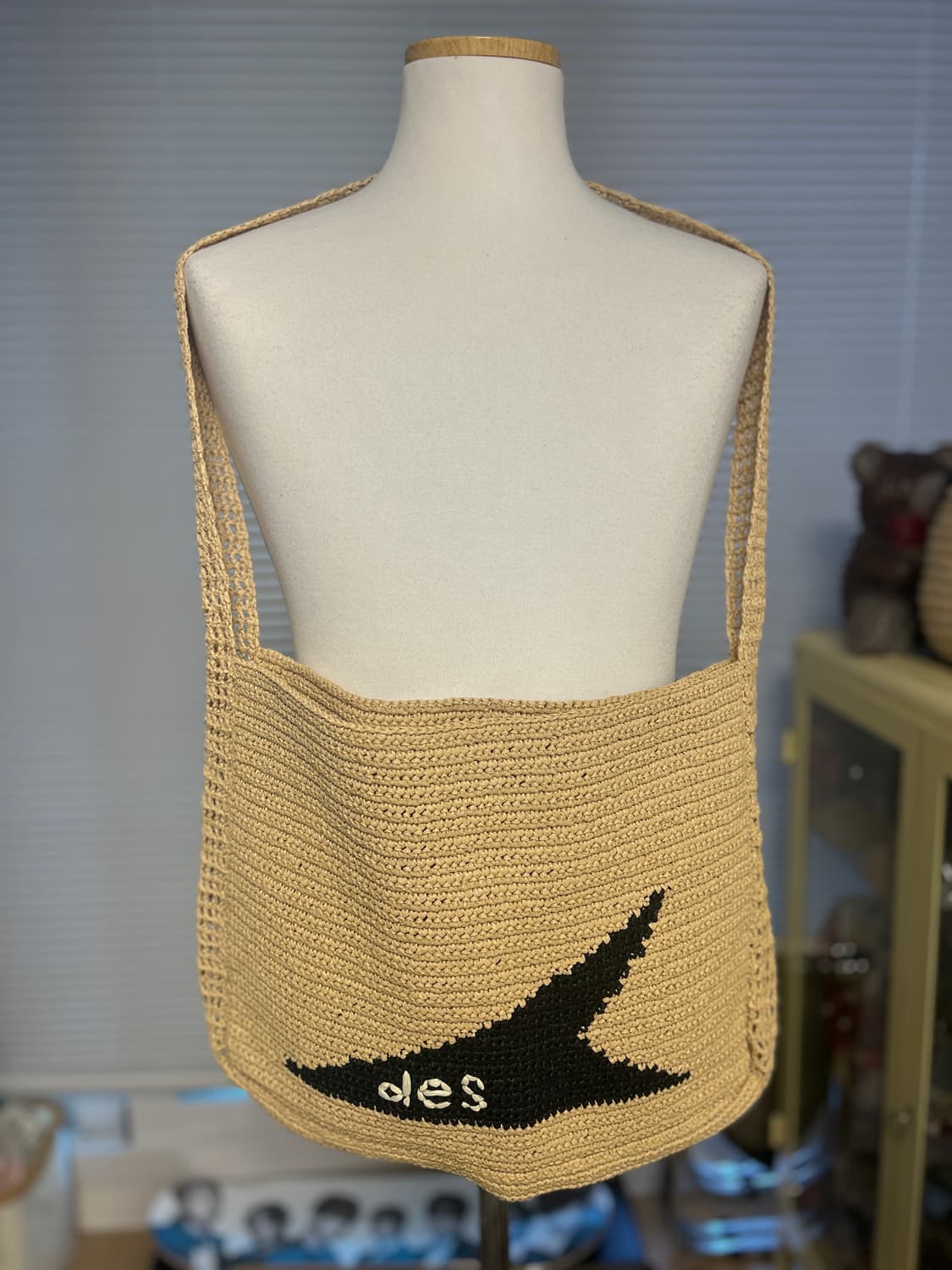 DESCENDANT Raffia Mesh Shoulder Bag 베이지 상품이미지4