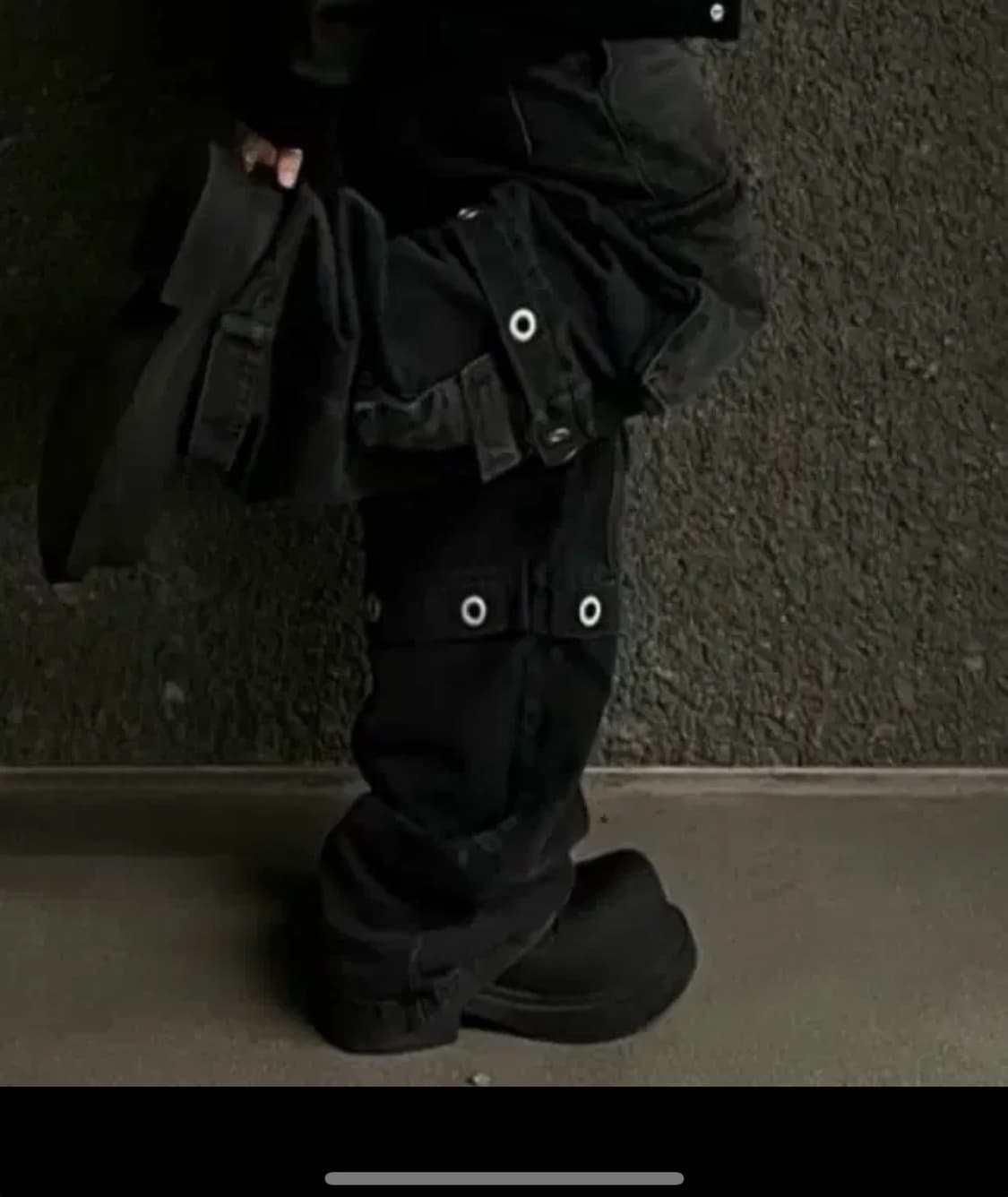 Mjd 아일릿 데님 블랙 핀츠 상품이미지1