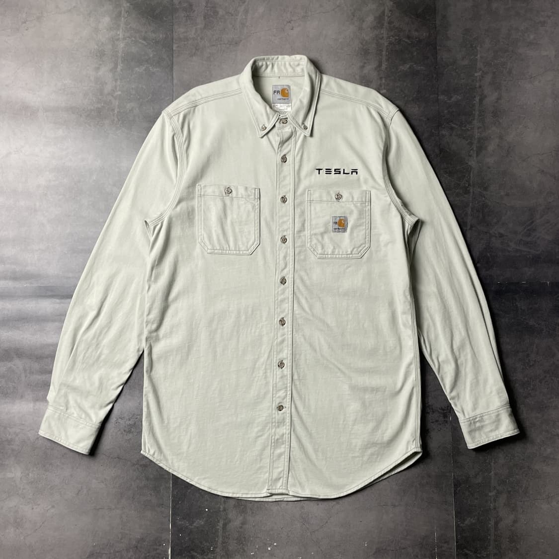 CARHARTT 칼하트 라이트그레이 자수 워크 셔츠 A00969 상품이미지1