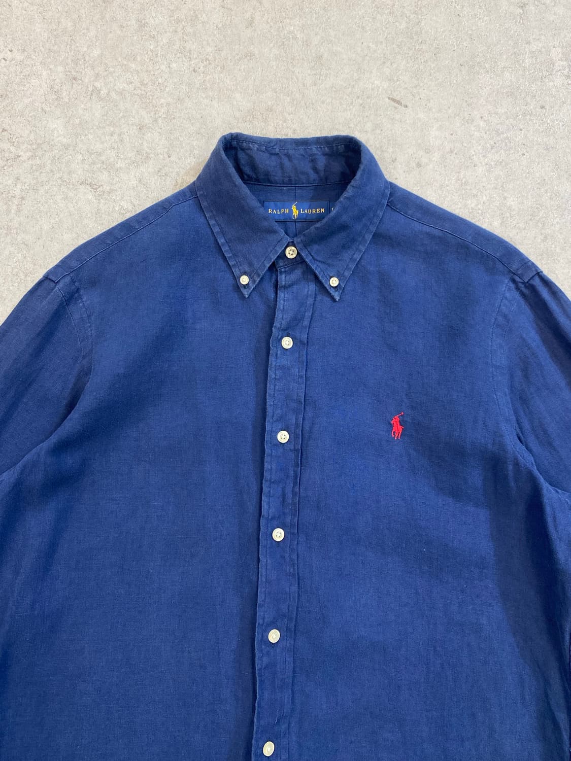 [M] Polo Ralph Lauren 폴로 랄프로렌 네이비 리넨셔츠 상품이미지2