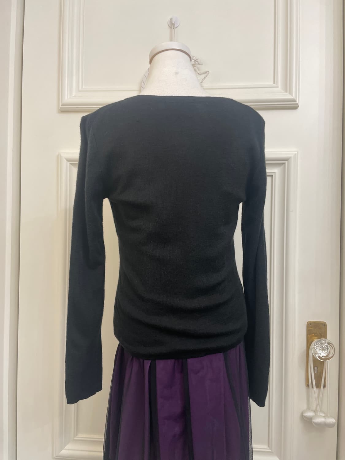 black basic gold point button cardigan&p 상품이미지3