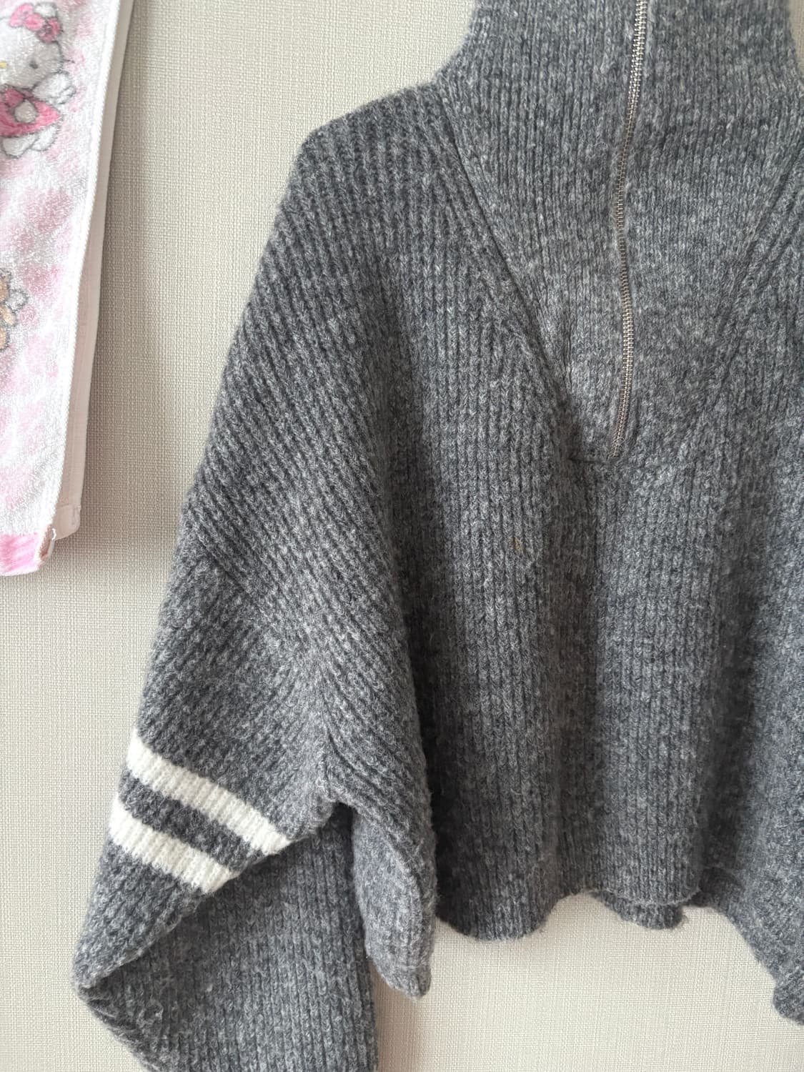 하이넥 울 그레이 니트 상품이미지2