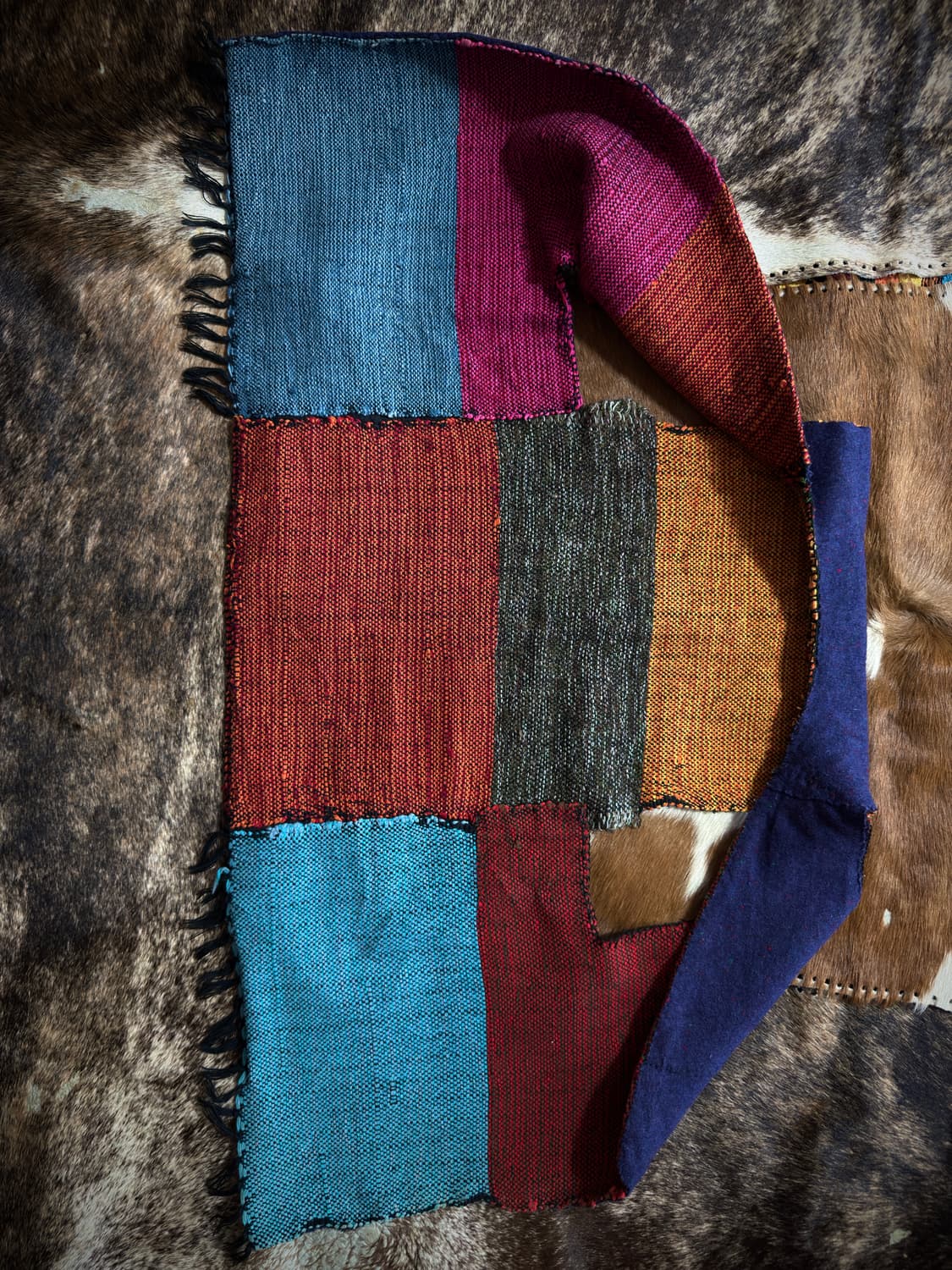 Handwoven wool reversible nep vest 상품이미지8