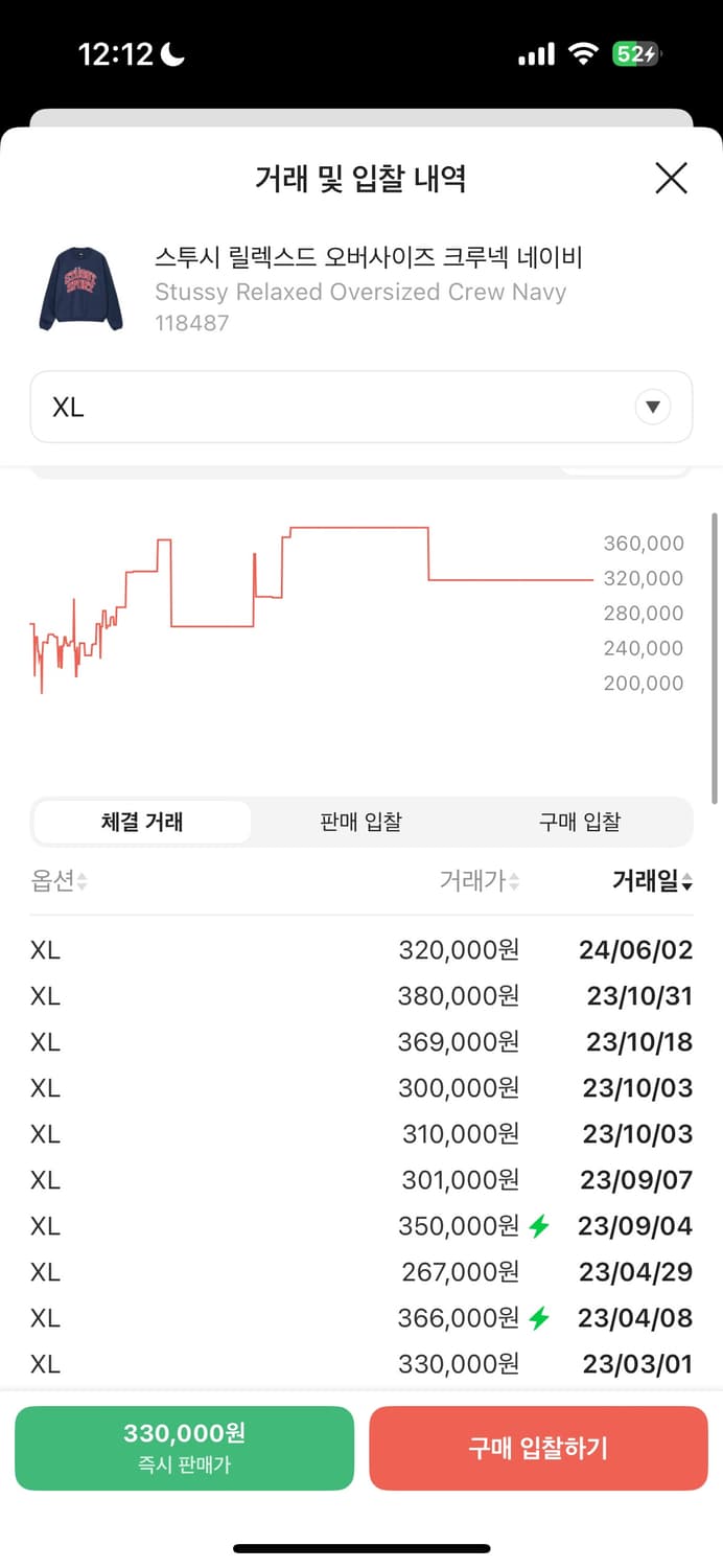 [XL]스투시 스포츠 릴렉스드 오버사이즈 크루넥 네이비 상품이미지6
