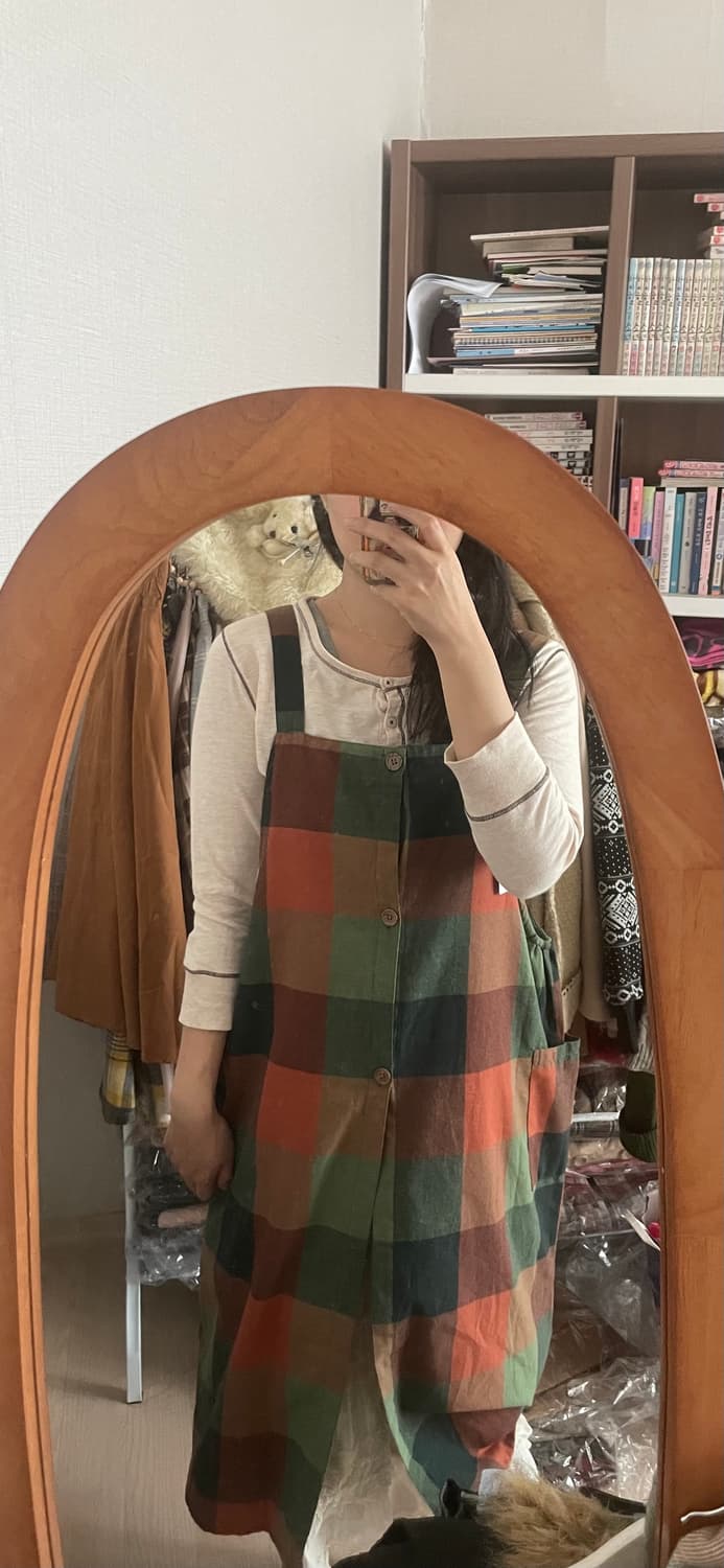 모리걸 빈티지 그린 레이어드 원피스 set 💚🧡 상품이미지9