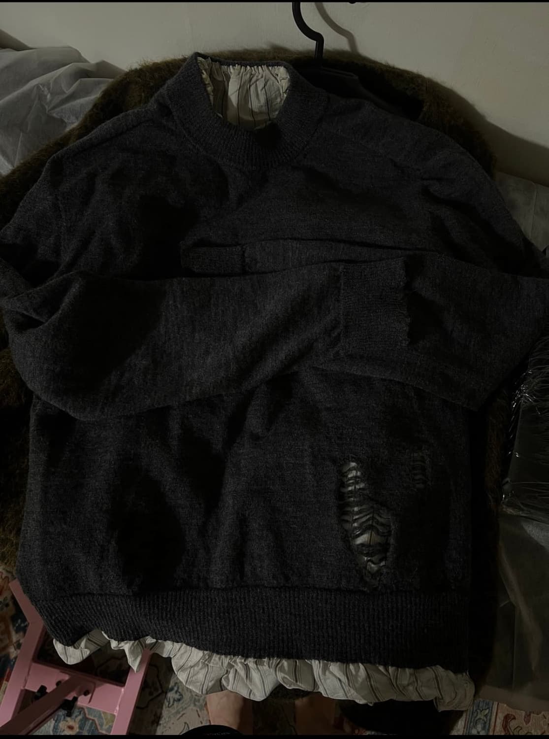 L) 마르지엘라 디스트레스드 레이어드 니트 상품이미지4