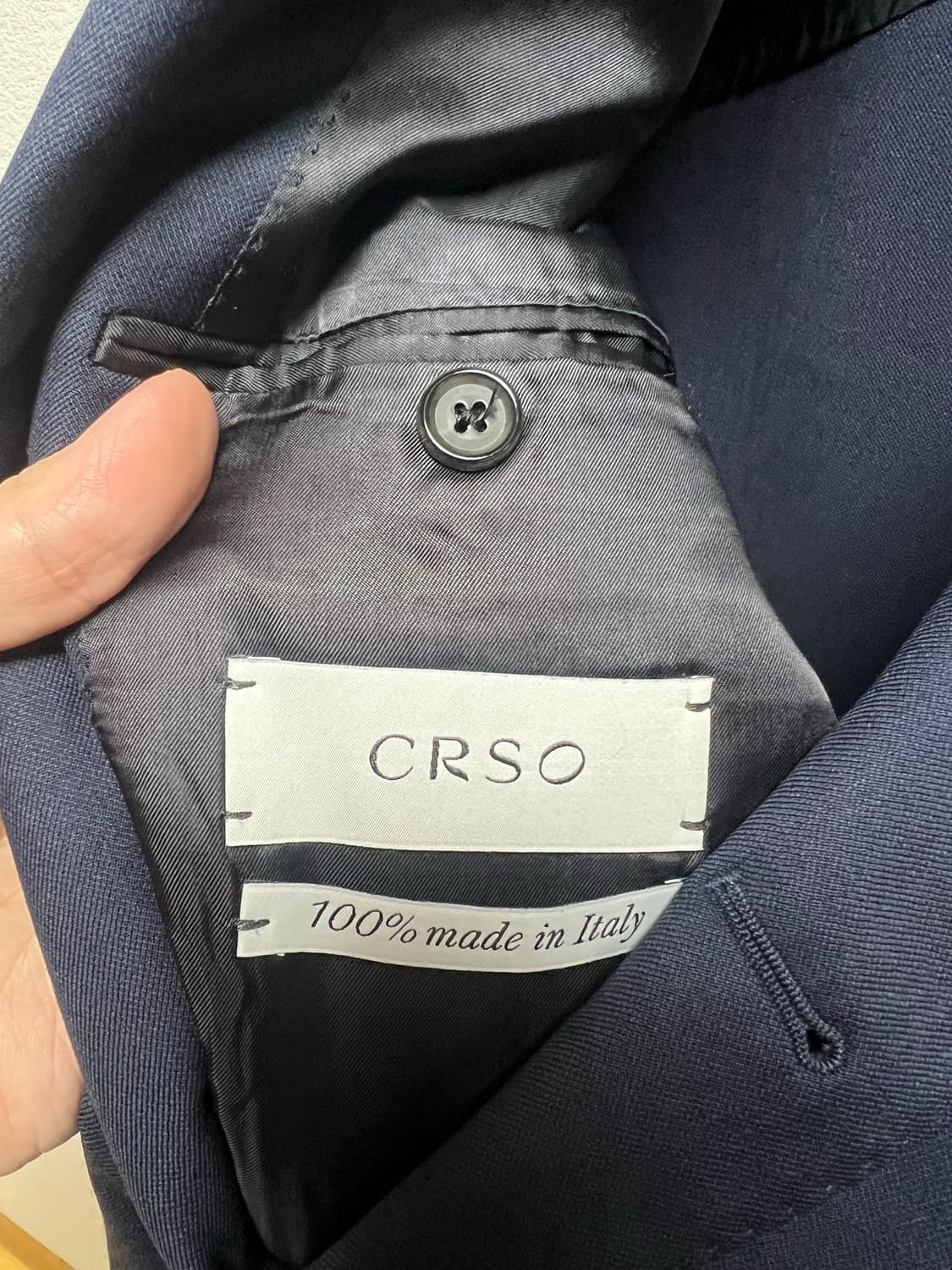 카루소 네이비 울 수트 48사이즈 상품이미지2