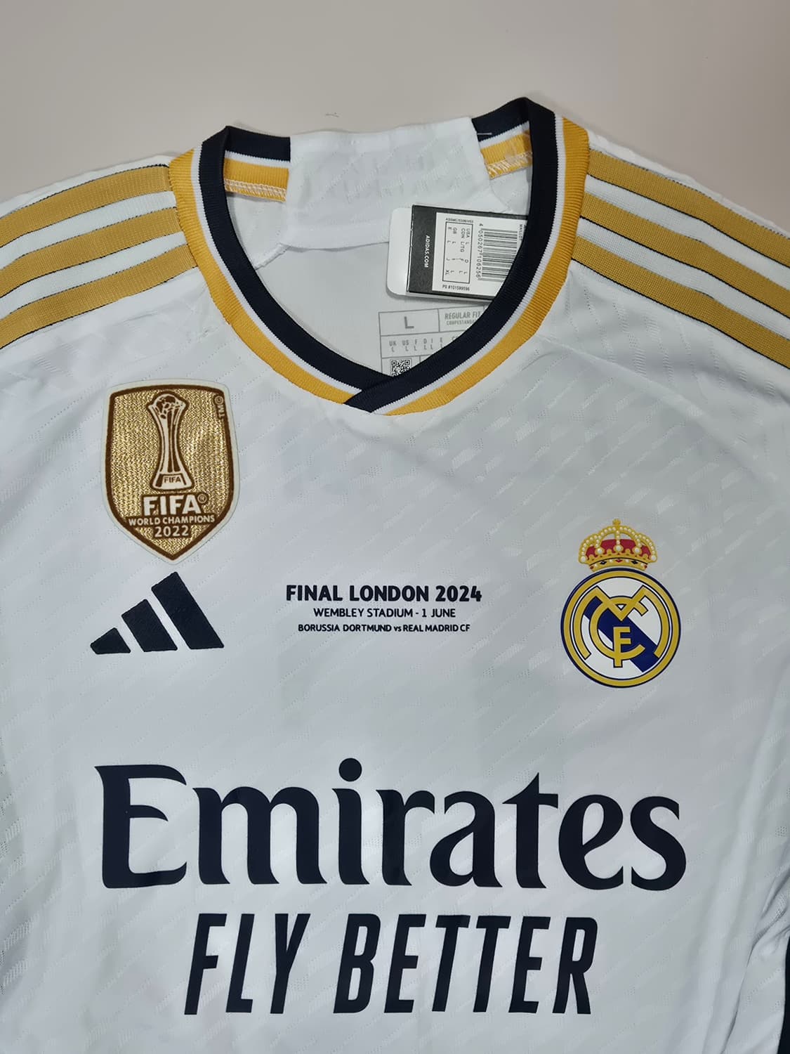 23-24 레알마드리드 홈 주드 벨링엄 긴팔유니폼 L사이즈(하자있음) 상품이미지3