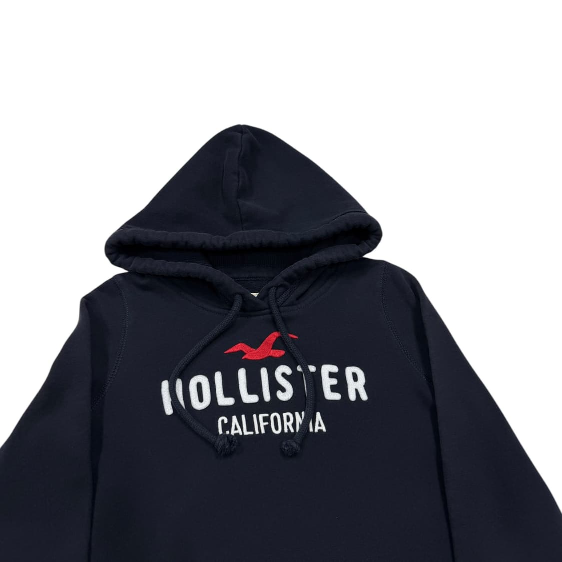 홀리스터 딱붙핏 Y2K 스펠로고 기모 후드티 네이비 XS 상품이미지2