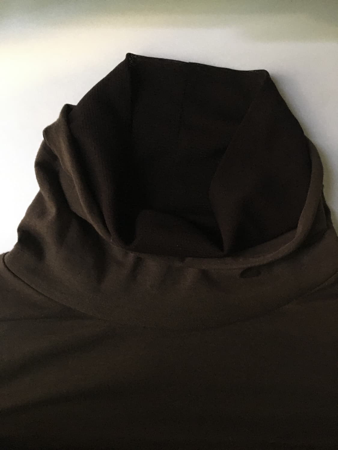 일본빈티지 레이어드 레이스 진브라운 폴라티 상품이미지3