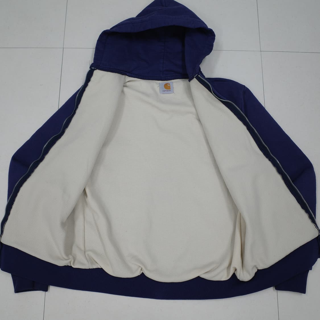 80s 칼하트 써멀 와플 후드 집업M  상품이미지7