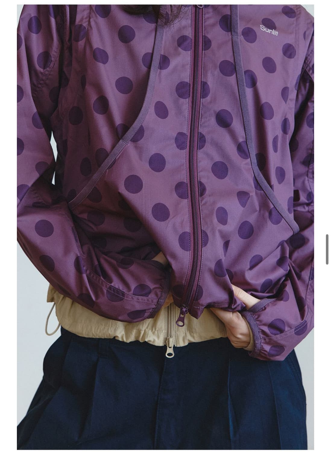 [썬릿] 2Way Hooded Wind Breaker (Purple) 상품이미지8