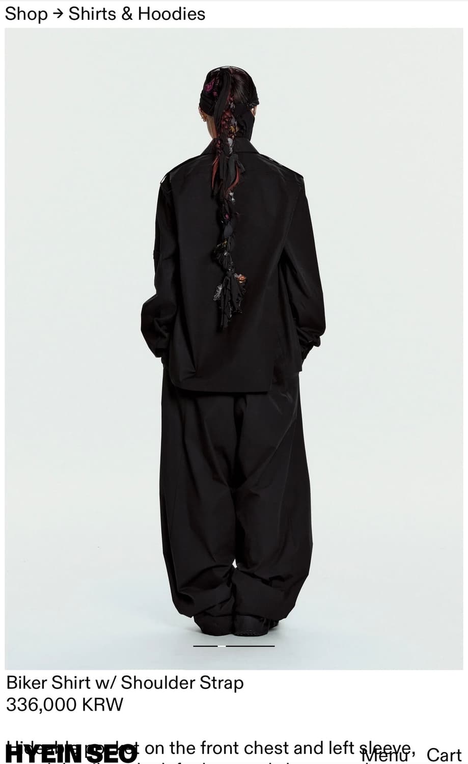 혜인서 Biker Shirt w/ Shoulder Strap 상품이미지2