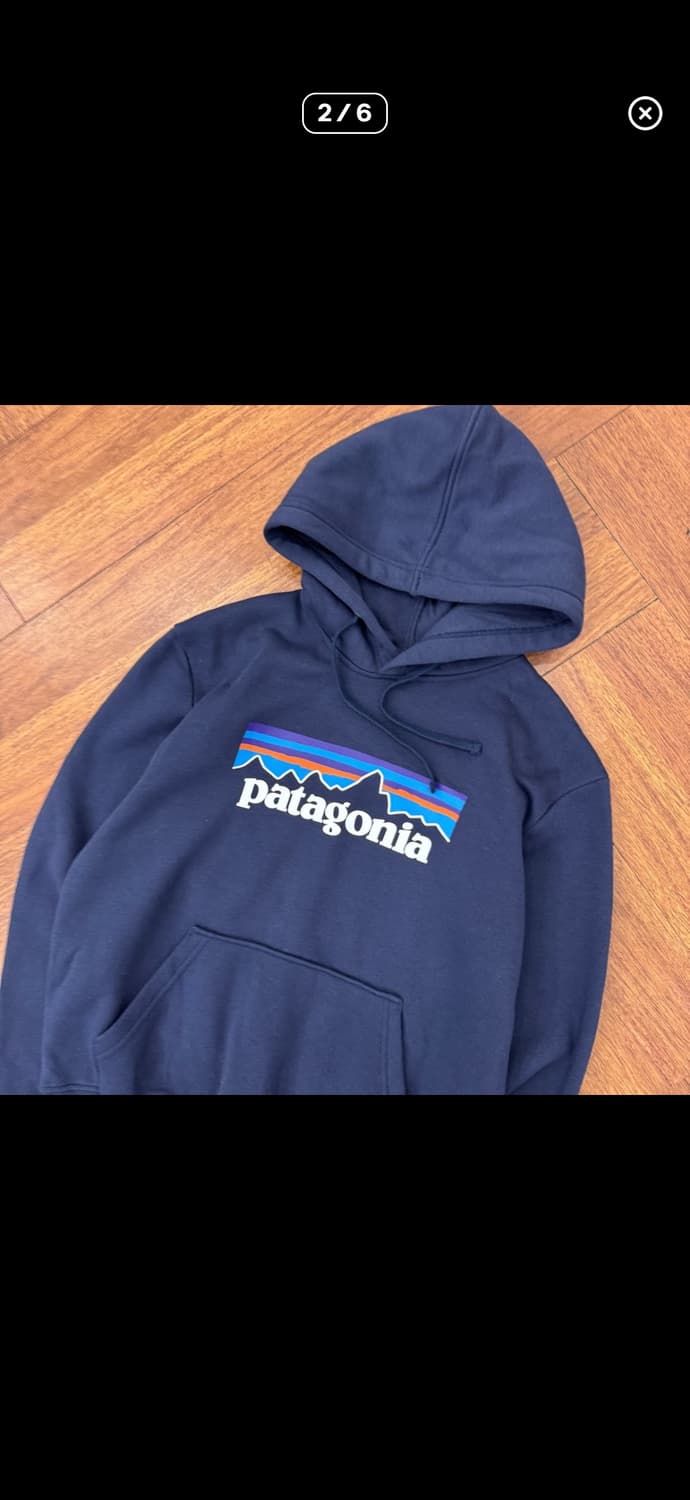 파타고니아 네이비 후드티 상품이미지2