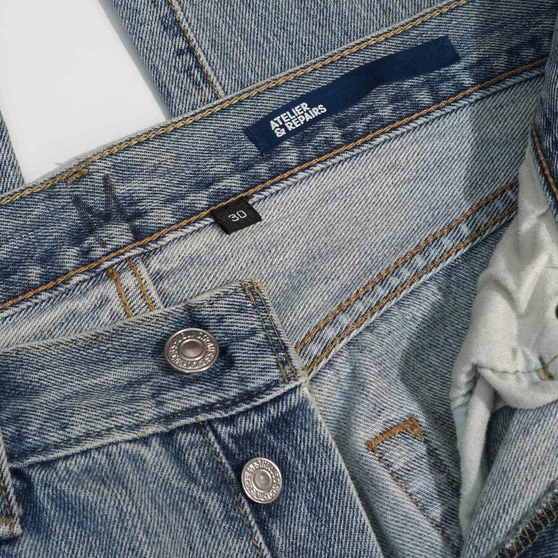 아뜰리에 리페어스 X 리바이스 501 패치워크 팬츠 상품이미지8
