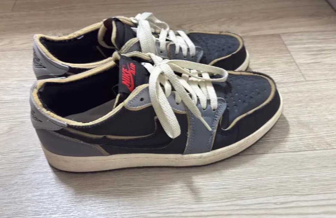 (270)조던1 로우 OG 블랙앤스모크그레이 상품이미지2