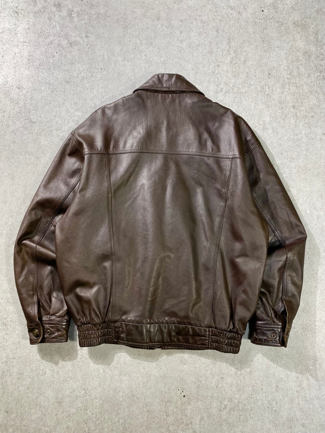 [100] 90s INDIAN 브라운 양가죽 레더 봄버자켓 상품이미지6
