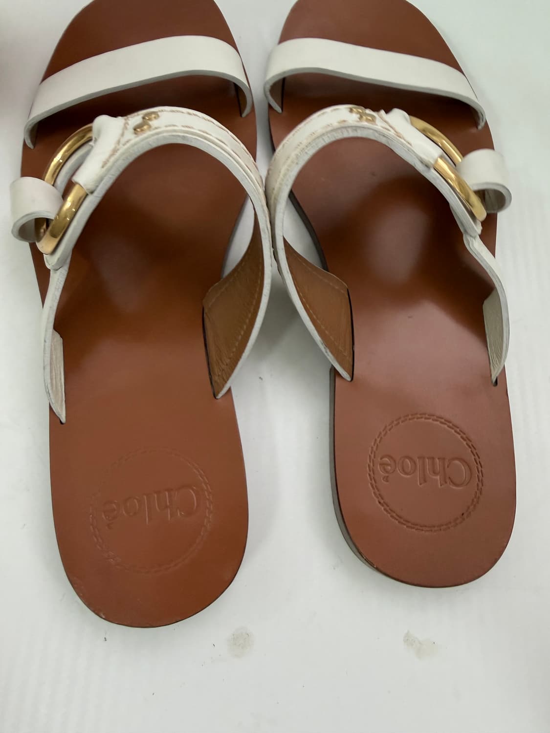 정품) 끌로에 데미 버클 레더 뮬 샌들 38.5 상품이미지7