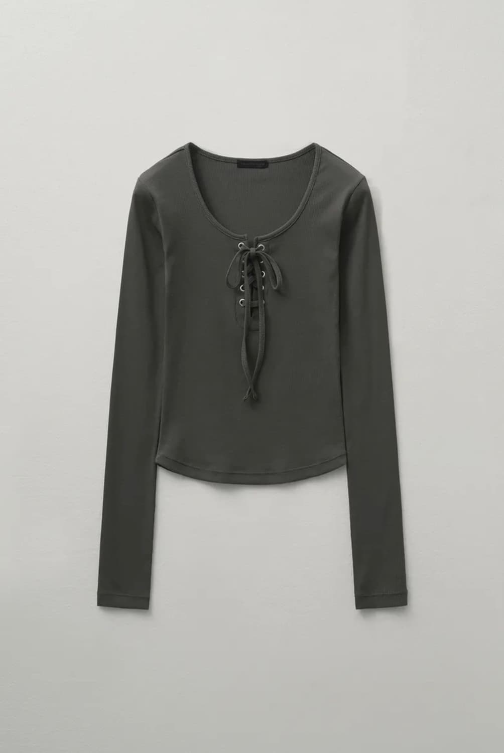 헬레네파리스 아일렛 리본 롱 슬리브 딥그레이 상품이미지1