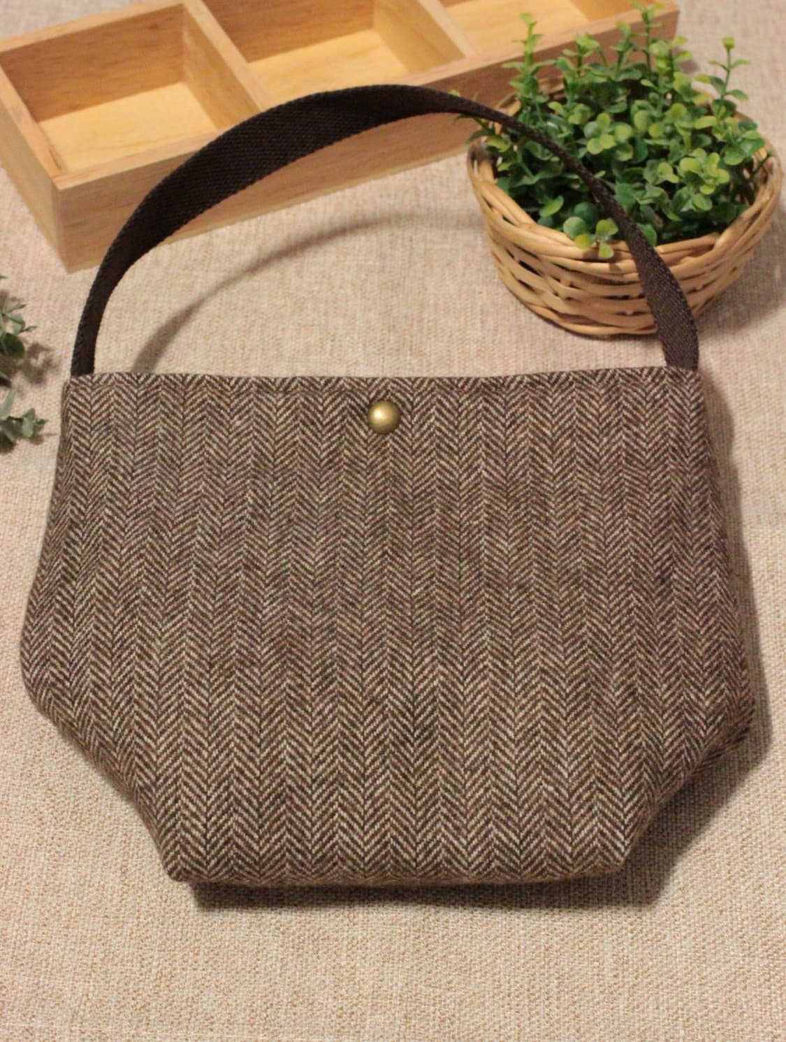 핸드메이드 헤링본 미니백 가방 상품이미지8