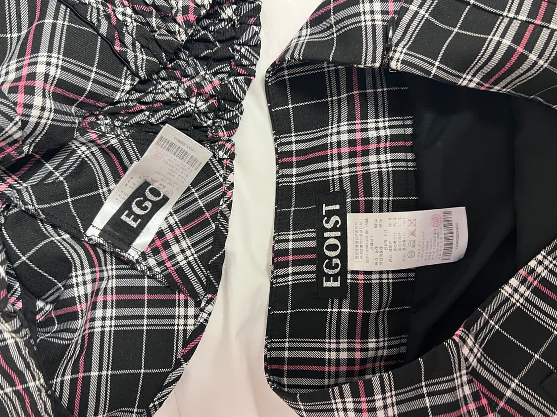 에고이스트 투피스 블랙핑크체크 셋업 상품이미지4