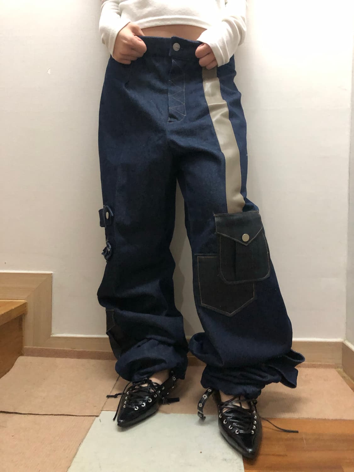 빈티지 아방가르드 데님 팬츠 상품이미지3