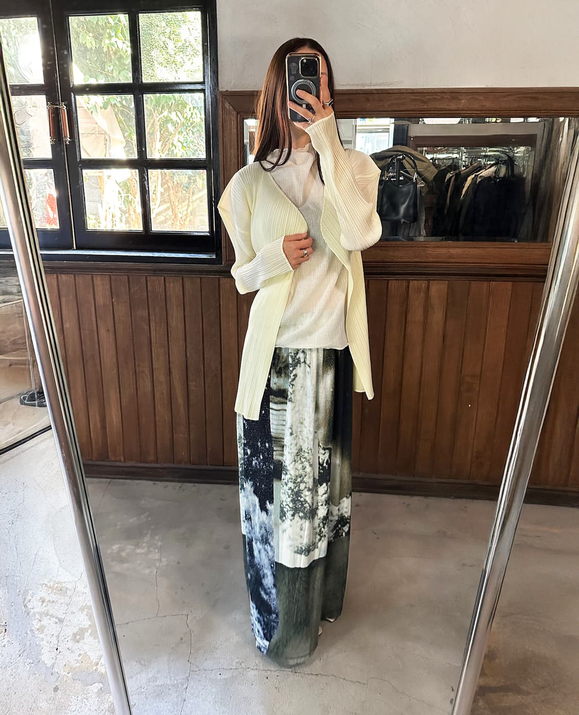 PLEATS PLEASE yellow cardigan 상품이미지1