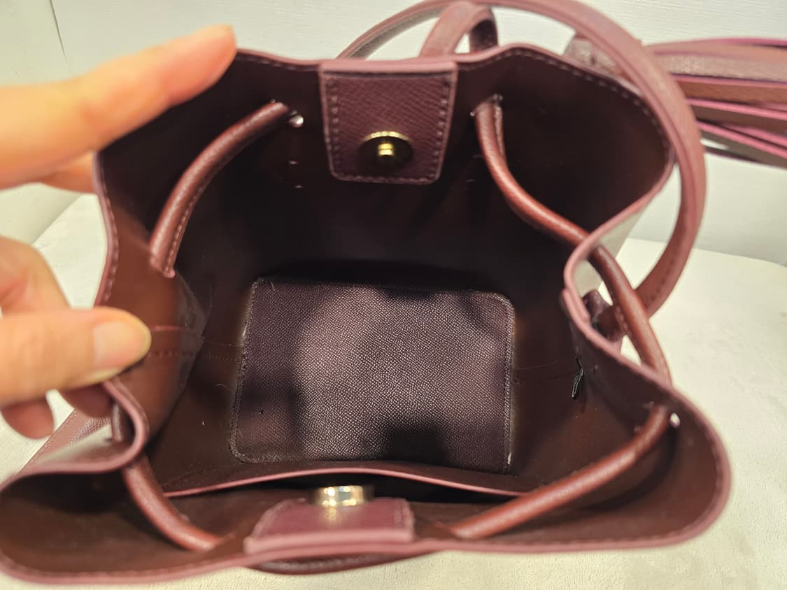 거의새거) 세인트스코트 St. Scott 버건디 버킷백 복조리가방 크로스 상품이미지8