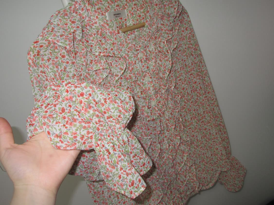 vintage flower ruffle chffon blouse 상품이미지2