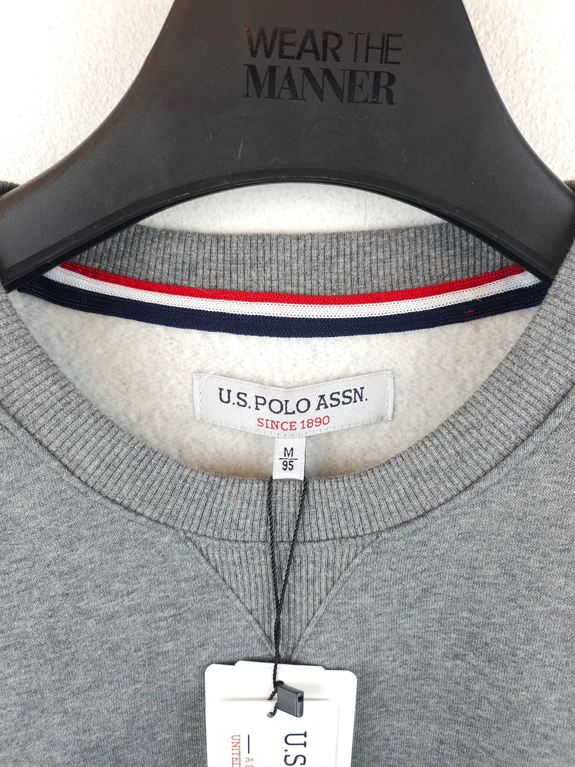 U.S. POLO ASSN. 폴로 정품 약기모 스웨트셔츠 그레이 95 M 상품이미지5