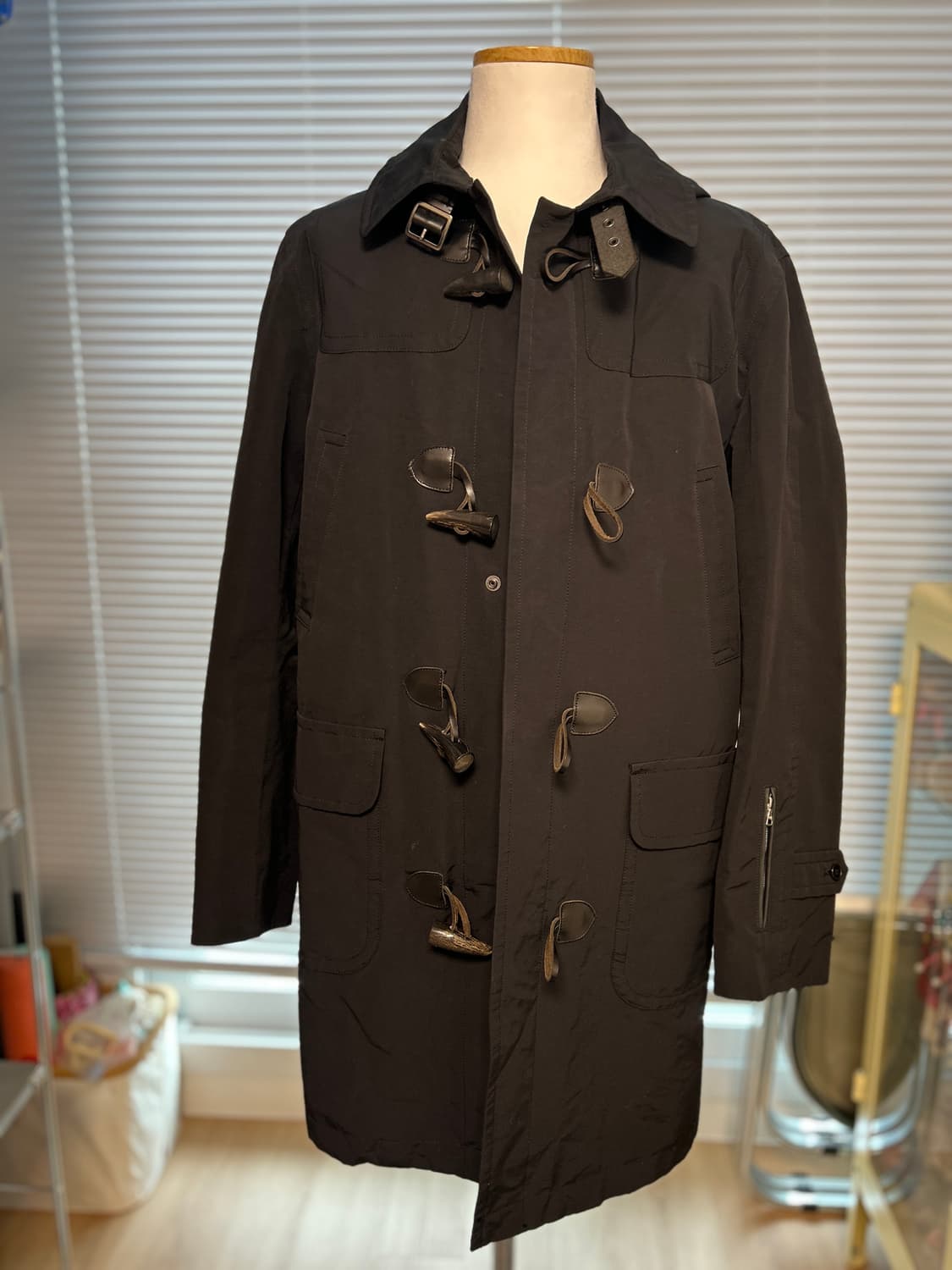 SOPHNET 소프넷 샤이닝 나일론 후디드 더플코트 L 상품이미지1