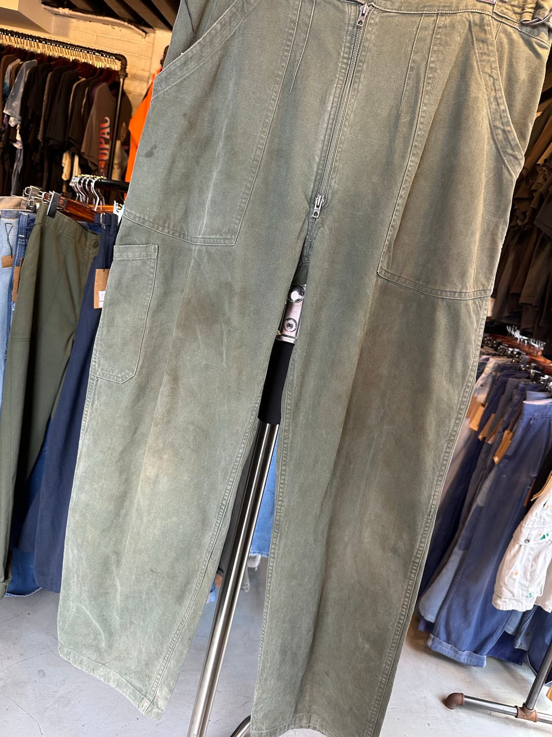 60s 프랑스 공군 French Air Force 정비병 워크팬츠 상품이미지4