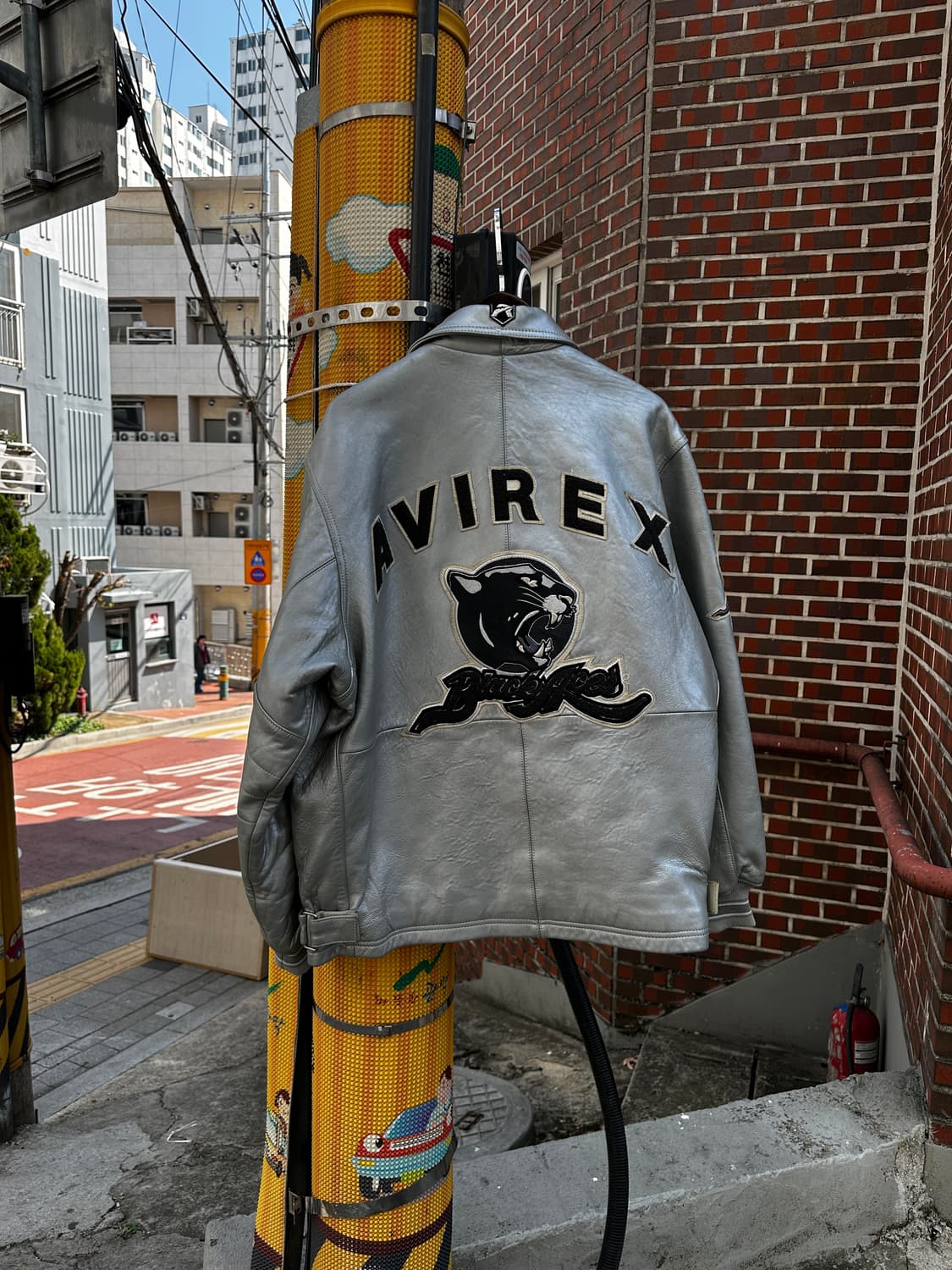 AVIREX 블랙에이스 레더 바시티 자켓(희귀 컬러) 상품이미지2