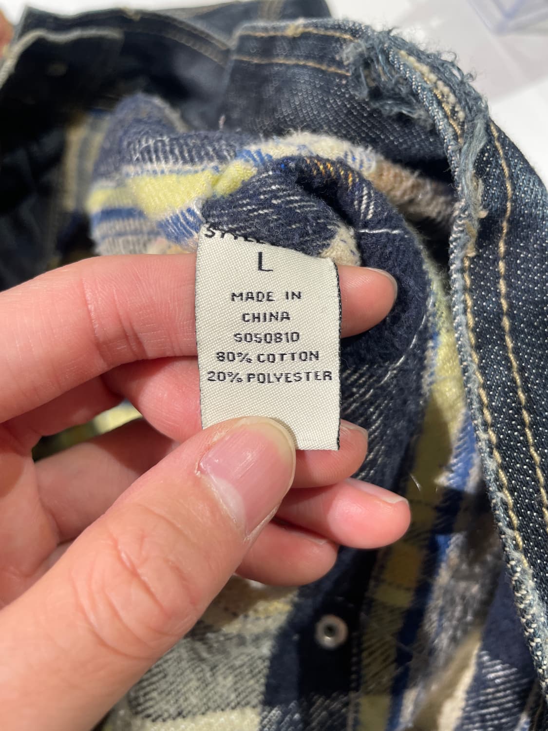 빈티지 그런지 엘보 패치 데님 자켓 상품이미지7