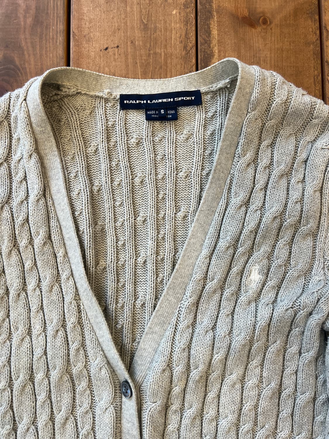 폴로 그레이쉬 베이지 니트 가디건 상품이미지7